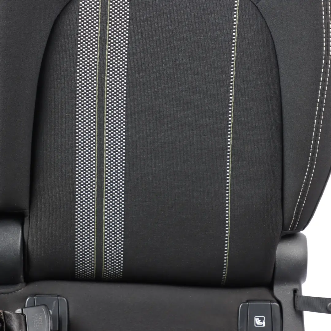 Bench Seat Cloth Fabric Double Stripe Carbon Black to Mini Countryman F60 Rear with Part number 7433571 Mini Countryman F60 Rear Bench Seat Cloth Fabric Double Stripe Carbon Black - SKU 7433571 - Part number 7433571