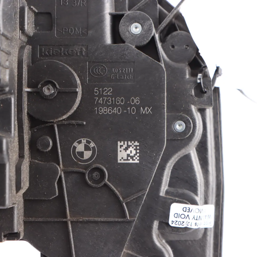 Door Lock BMW X3 G01 X4 G02 Rear Right O/S Latch Catch Mechanism to with Part number 7473160 Door Lock BMW X3 G01 X4 G02 Rear Right O/S Latch Catch Mechanism - SKU 7473160 - Part number 7473160