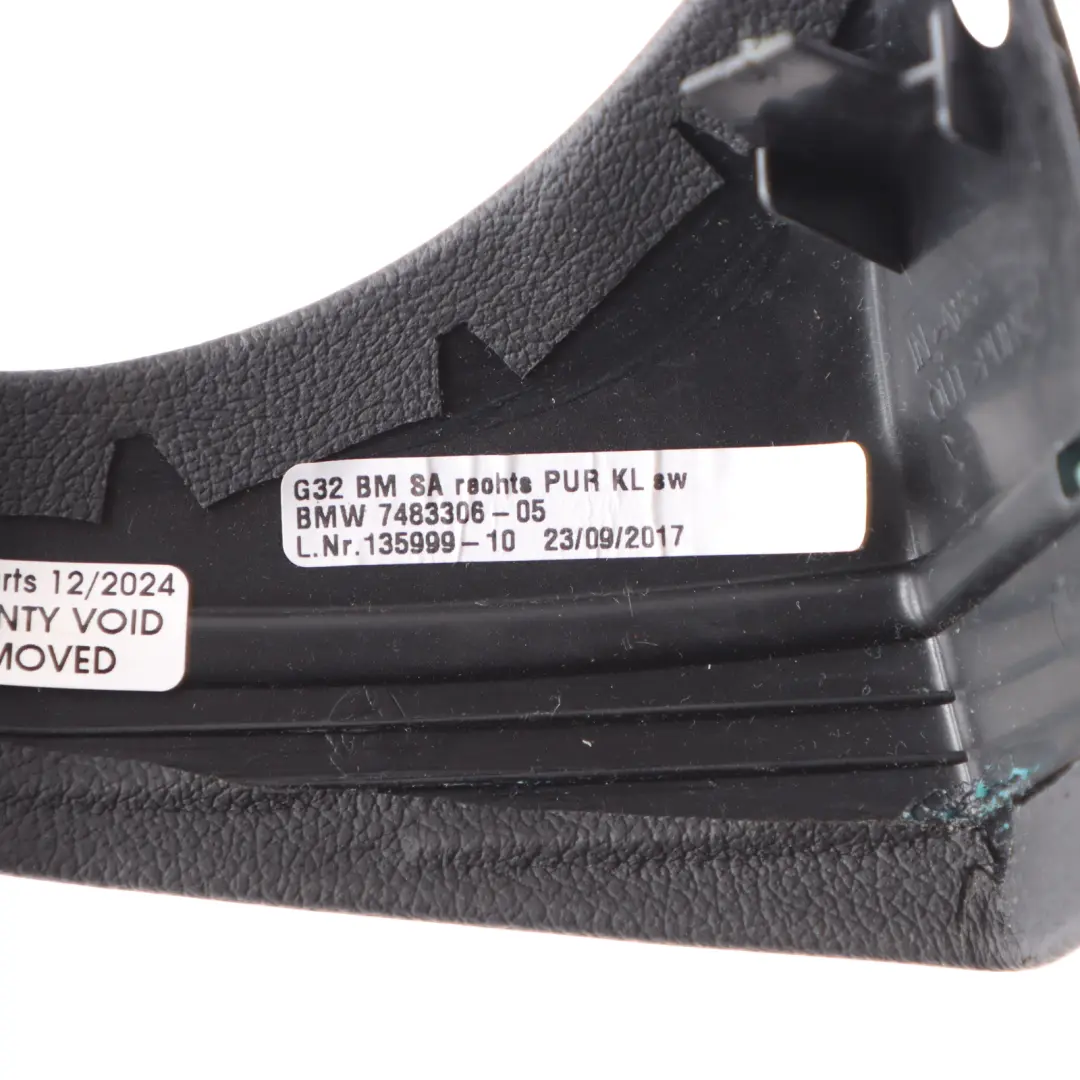 BMW G32 GT B-Säule Mitte Abdeckung Leder Sensatec Rechts - SKU 7483306 - Teilenummer 7483306