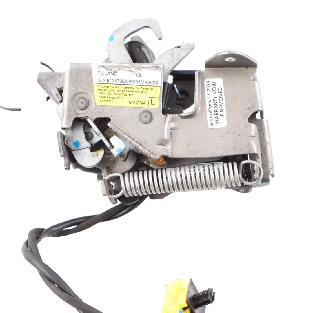 Capó Cerradura Capó Tapa Motor Pestillo Izquierdo para Mini Countryman F60 con número de pieza 7484247 Mini Countryman F60 Capó Cerradura Capó Tapa Motor Pestillo Izquierdo - SKU 7484247 - Número de pieza 7484247