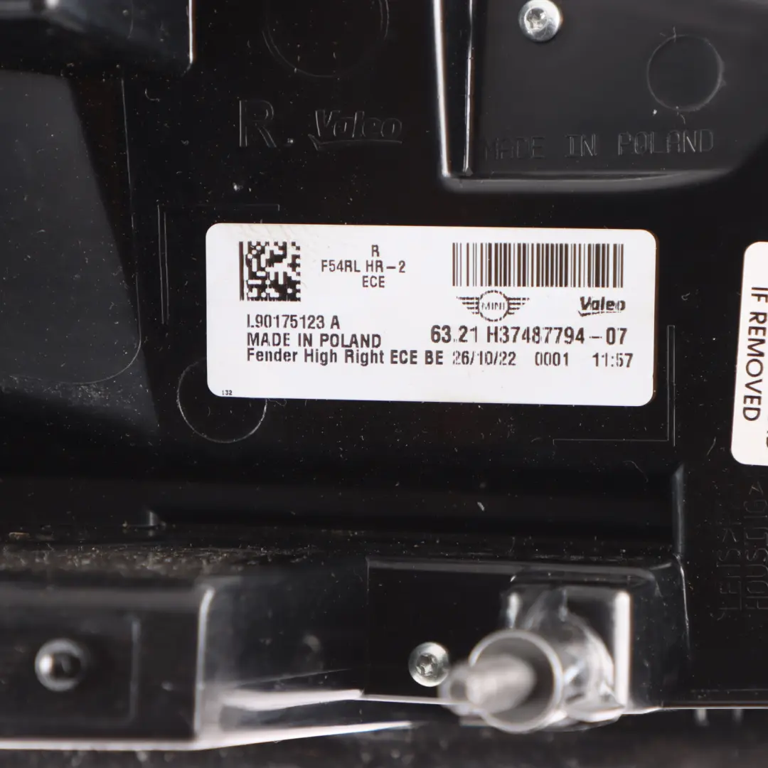 Mini F54 LCI Rear Trunk Boot Right O/S Tailgate Lamp Light - SKU 7487794 - Part number 7487794