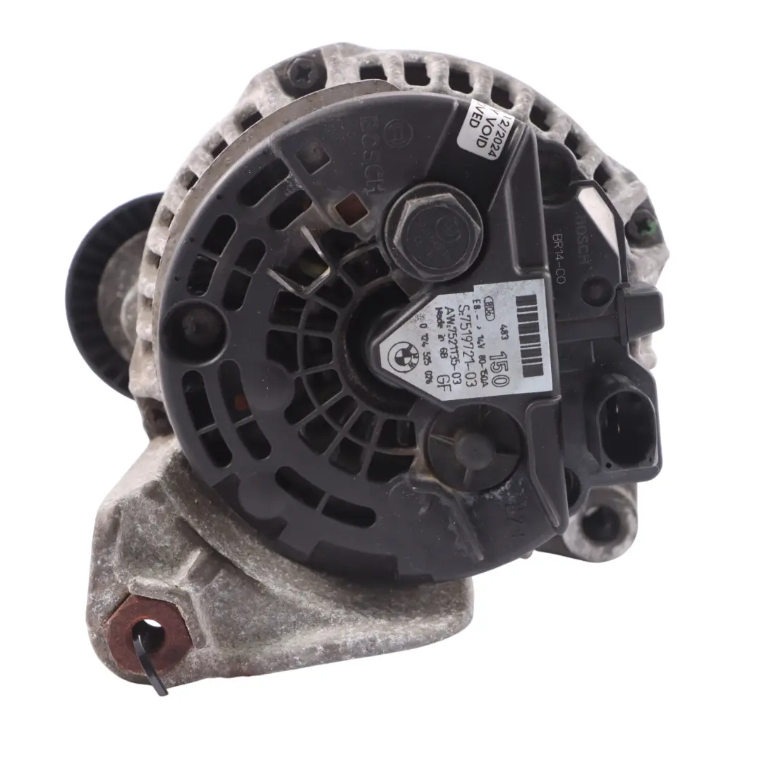 BMW E46 E60 E61 E65 E66 E83 M54 Alternador Generador 150A BOSCH - SKU 7521135 - Número de pieza 7521135