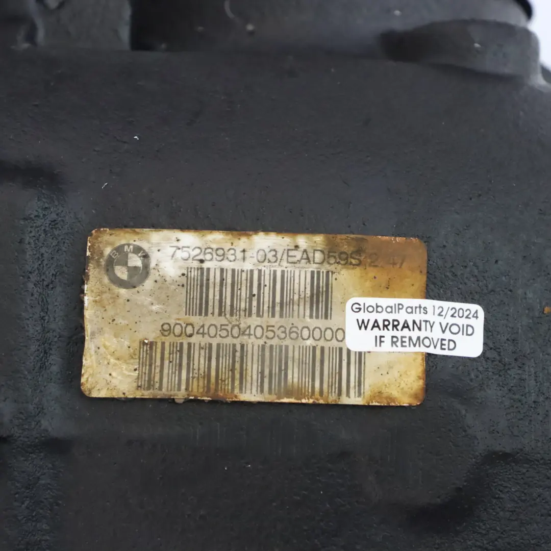 M57N Rear Differential Diff 2,47 Ratio WARRANTY to BMW 5 Series E60 530d with Part number 7526931 BMW 5 Series E60 530d M57N Rear Differential Diff 2,47 Ratio WARRANTY - SKU 7526931 - Part number 7526931