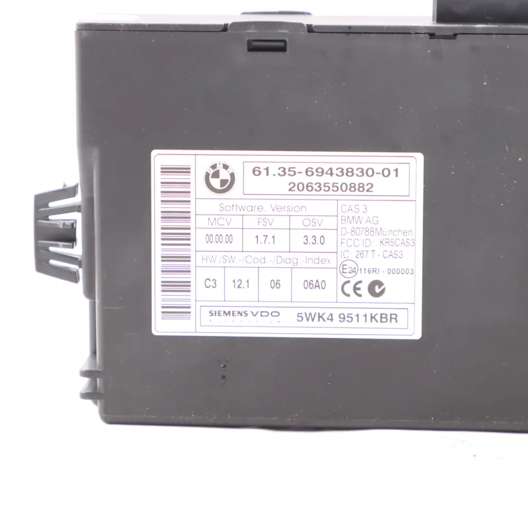 BMW E90 E92 335i Petrol N54 ECU Kit Control Unit DME CAS3 Key Automatic - SKU 7573863-1 - Part number 7573863