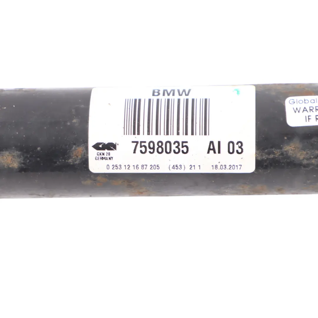 Semieje Transmisión Trasero Izquierdo para BMW X3 F25 X4 F26 con número de pieza 7598035 BMW X3 F25 X4 F26 Semieje Transmisión Trasero Izquierdo - SKU 7598035 - Número de pieza 7598035