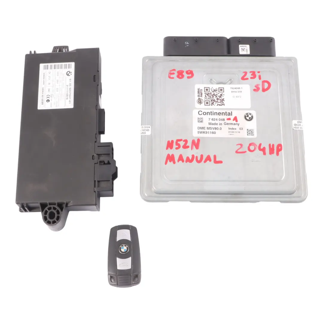N52N 204HP sDrive Motor ECU Kit CAS3 Schlüssel Manual für BMW Z4 E89 23i mit Teilenummer 7624048 BMW Z4 E89 23i N52N 204HP sDrive Motor ECU Kit CAS3 Schlüssel Manual - SKU 7624048-1 - Teilenummer 7624048