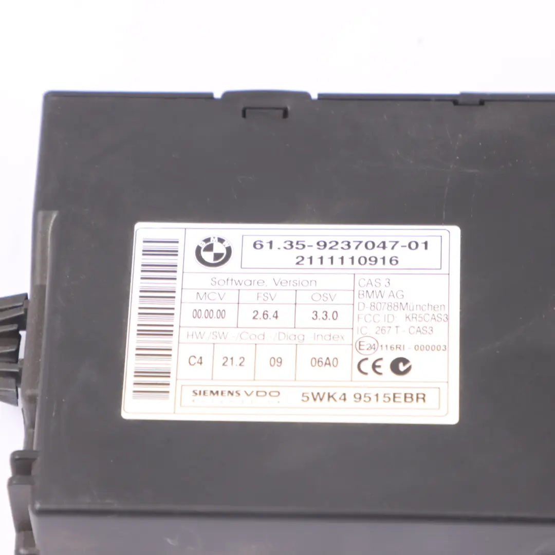 BMW Z4 E89 23i N52N 204HP sDrive Moteur ECU Kit CAS3 Key Manual - SKU 7624048-1 - Numéro de pièce 7624048