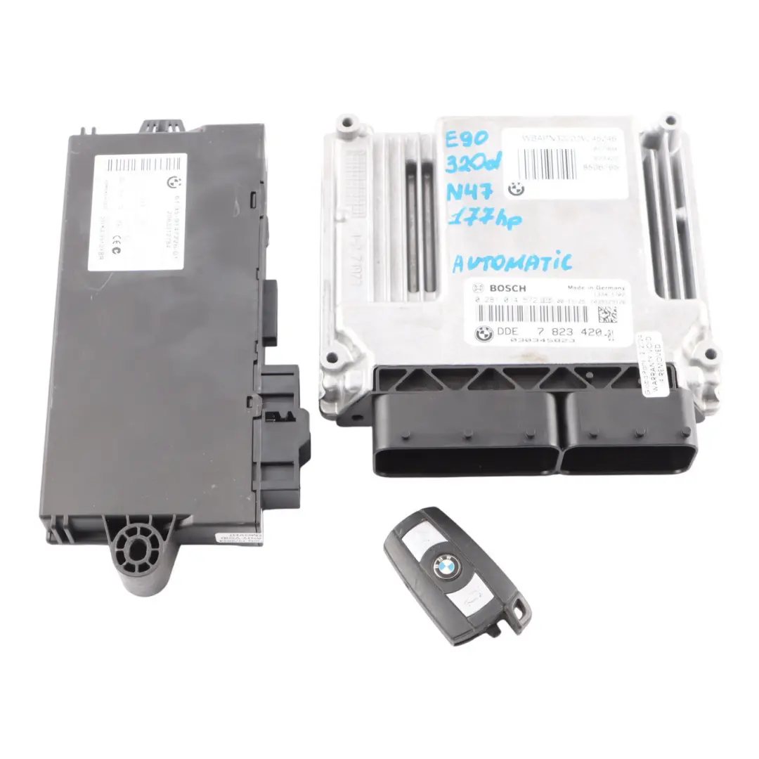N47 120d 320d Engine ECU Kit CAS3 + Key Automatic to BMW E60 E87 E90 LCI with Part number 7823420 BMW E60 E87 E90 LCI N47 120d 320d Engine ECU Kit CAS3 + Key Automatic - SKU 7823420-3 - Part number 7823420