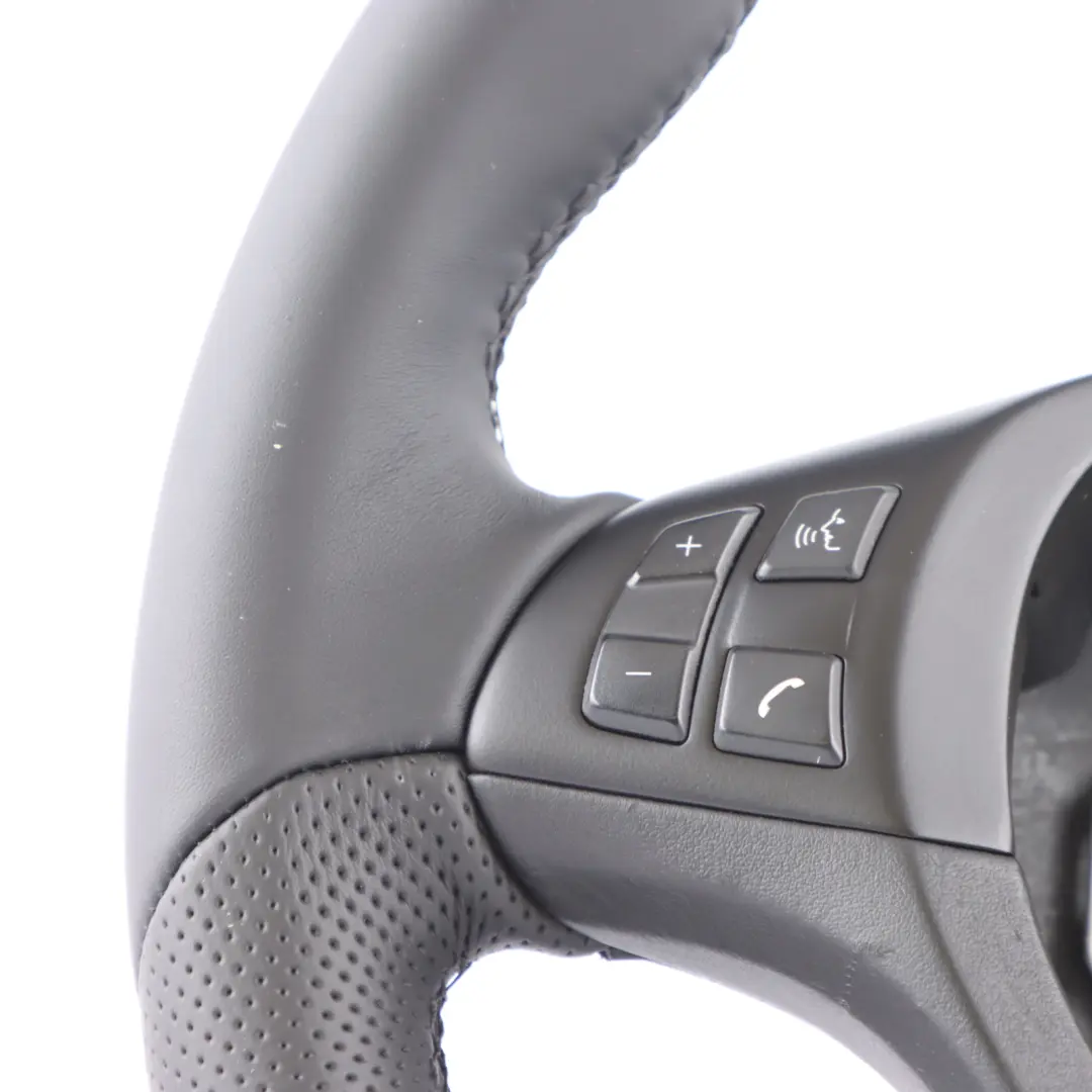 Leather Steering Wheel Black Threads Multifunction to BMW X5 E70 NEW M Sport Black with Part number 7844566 BMW X5 E70 NEW M Sport Black Leather Steering Wheel Black Threads Multifunction - SKU 7844566-5 - Part number 7844566
