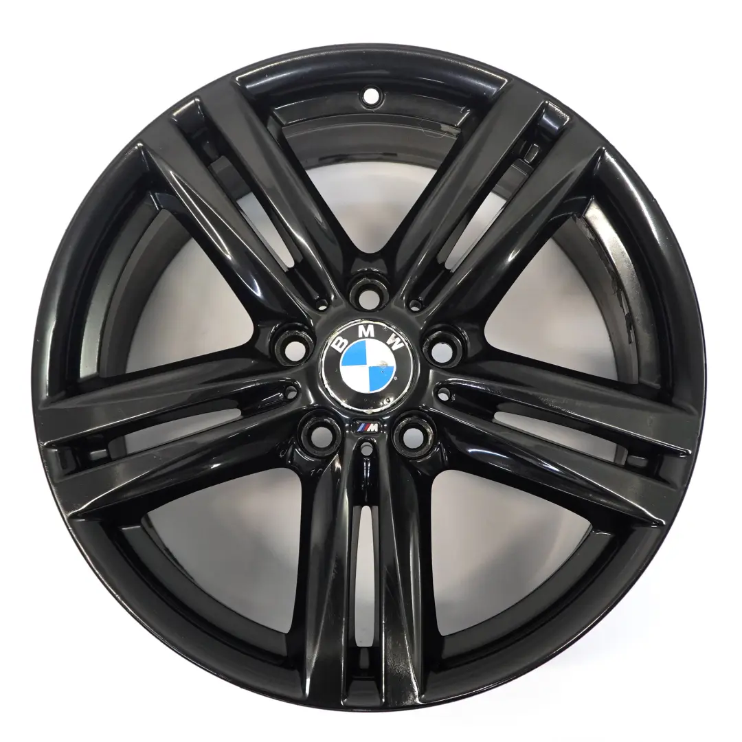 BMW F20 F21 F22 Rear Black Alloy Wheel Rim 18" 8J ET:52 M Star Spoke 386 - SKU 7845853-5 - Part number 7845853