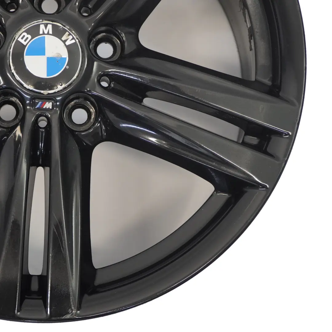 BMW F20 F21 F22 Rear Black Alloy Wheel Rim 18" 8J ET:52 M Star Spoke 386 - SKU 7845853-5 - Part number 7845853