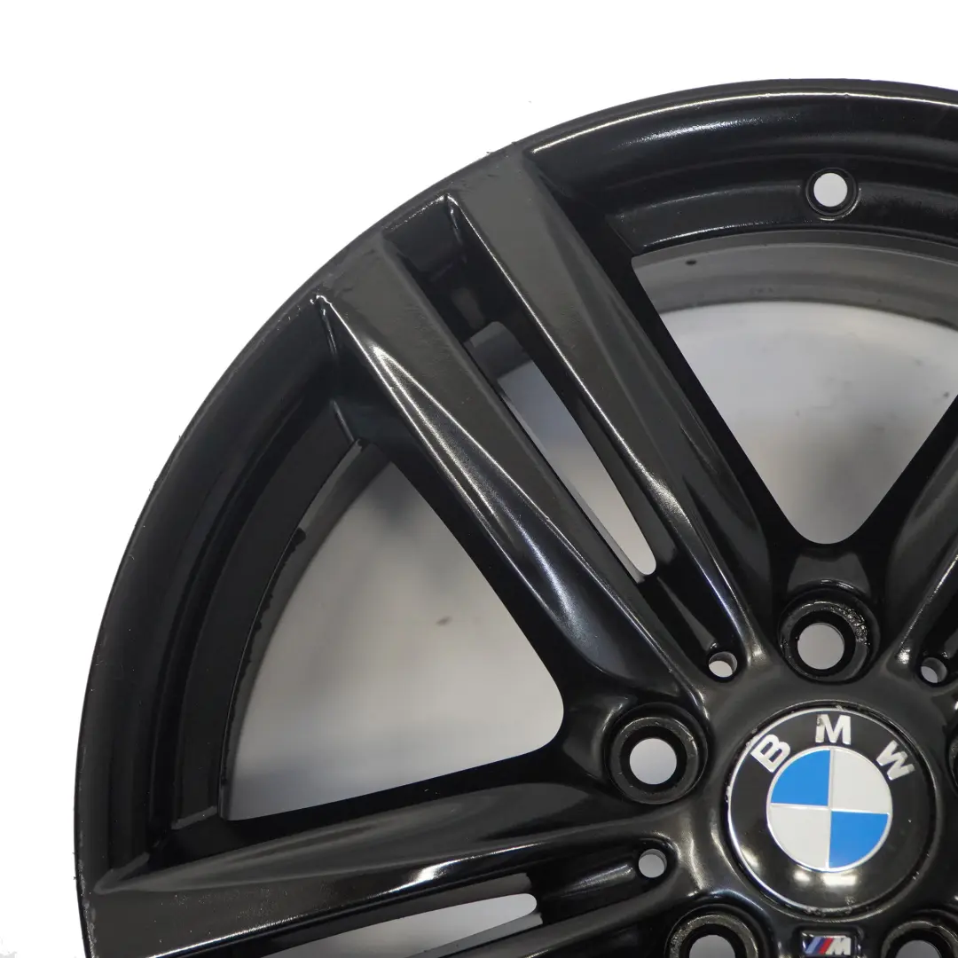 BMW F20 F21 F22 Rear Black Alloy Wheel Rim 18" 8J ET:52 M Star Spoke 386 - SKU 7845853-6 - Part number 7845853
