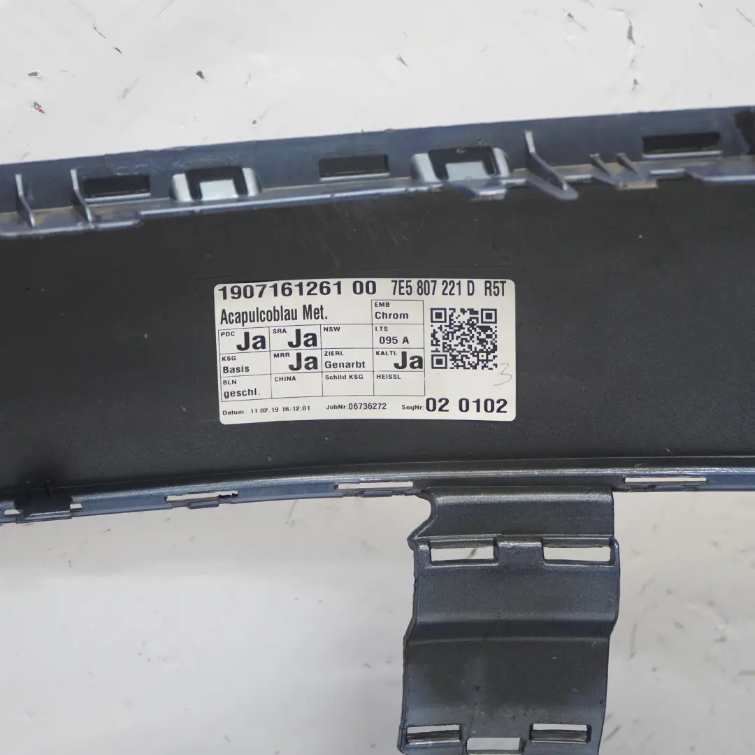 Front Bumper Front Trim Panel Cover Acapulco Blue - R5T to VW Transporter T6 with Part number 7E5807221D VW Transporter T6 Front Bumper Front Trim Panel Cover Acapulco Blue - R5T - SKU 7E5807221D-ACB - Part number 7E5807221D