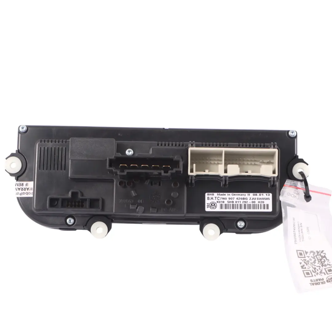 Volkswagen Touran Tiguan Passat Air Con Heater Panel Control Unit 7N0907426BG - SKU 7N0907426CM - Part number 7N0907426CM