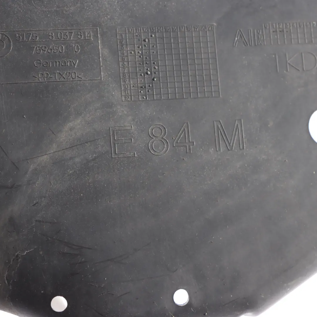 Bumper Underfloor Coating Cover Trim Tray to BMW X1 E84 M Sport Rear with Part number 8037814 BMW X1 E84 M Sport Rear Bumper Underfloor Coating Cover Trim Tray - SKU 8037814 - Part number 8037814