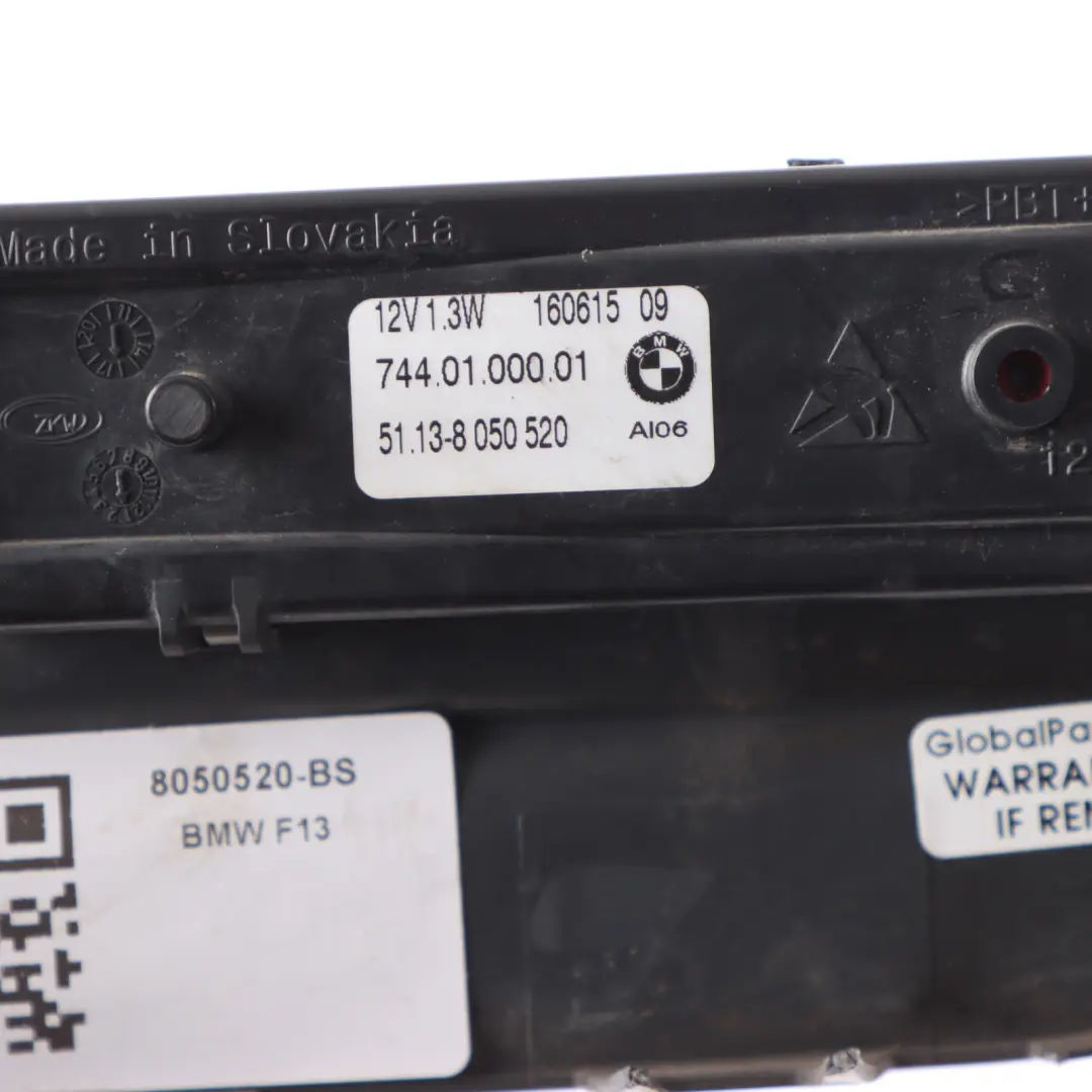 BMW F13 M6 Front Fender Turn Signal Marker Right O/S Black Sapphire 475 - SKU 8050520-BS - Part number 8050520