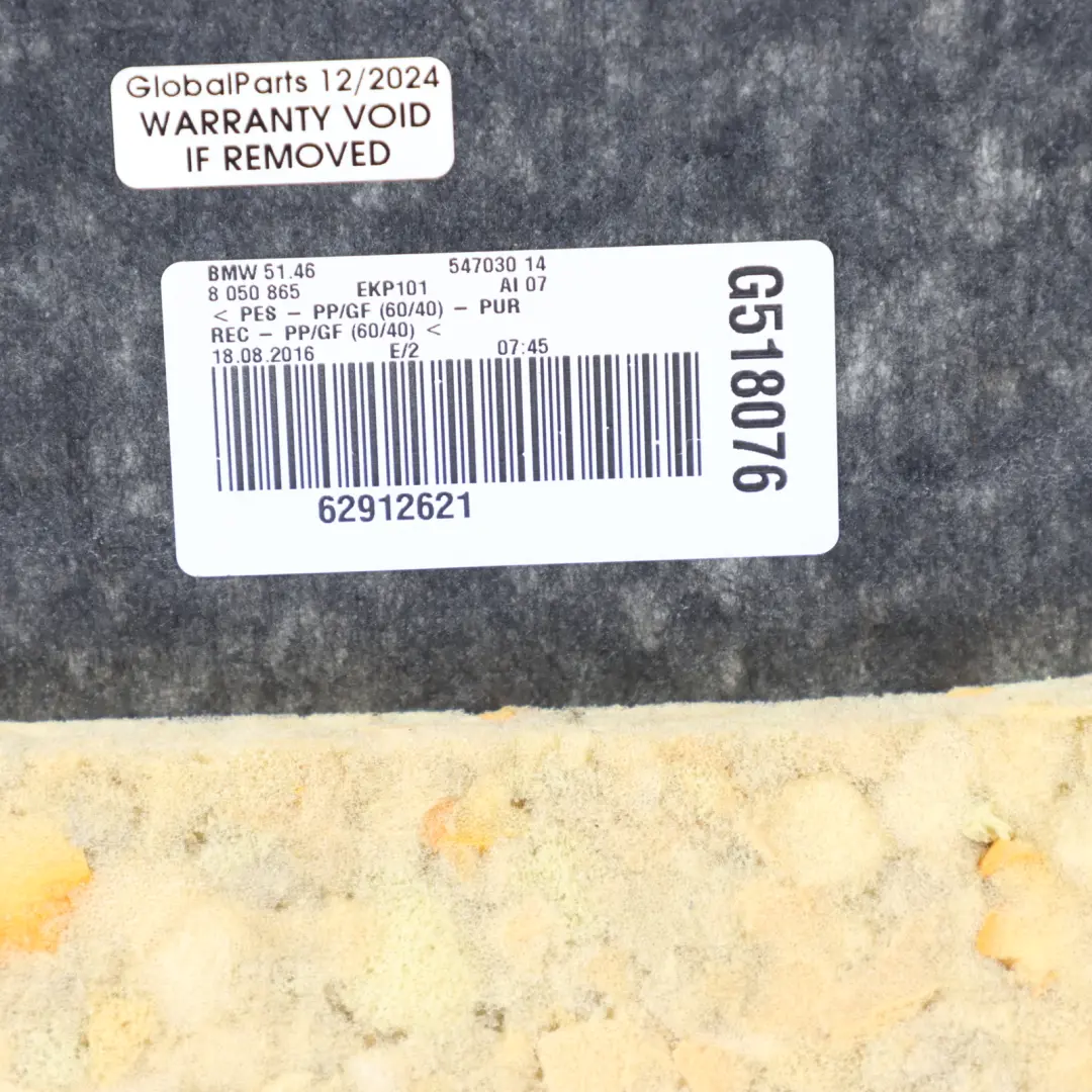 BMW F13 Parcel Shelf Rear Window Boot Trunk Compartment Anthracite - SKU 8050865 - Part number 8050865