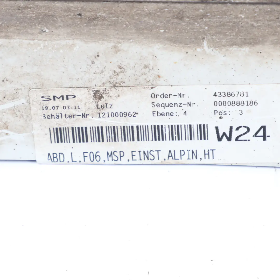 Side Skirt M Sport Sill Panel Left N/S Alpinweiss Alpine White - 300 to BMW F06 with Part number 8052655 BMW F06 Side Skirt M Sport Sill Panel Left N/S Alpinweiss Alpine White - 300 - SKU 8052655-AW - Part number 8052655