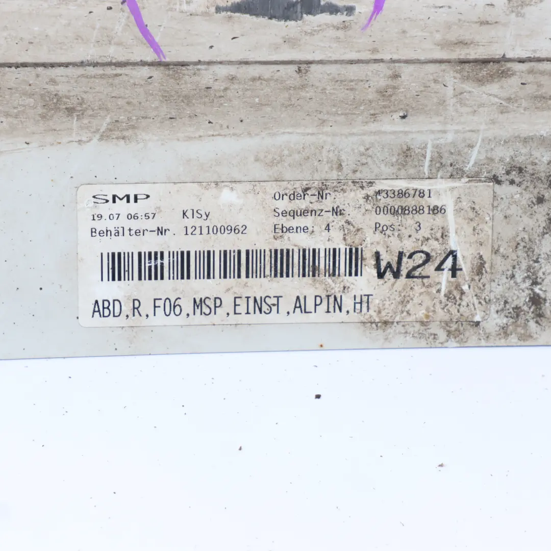 Side Skirt M Sport Sill Panel Right O/S Alpinweiss Alpine White - 300 to BMW F06 with Part number 8052656 BMW F06 Side Skirt M Sport Sill Panel Right O/S Alpinweiss Alpine White - 300 - SKU 8052656-AW - Part number 8052656