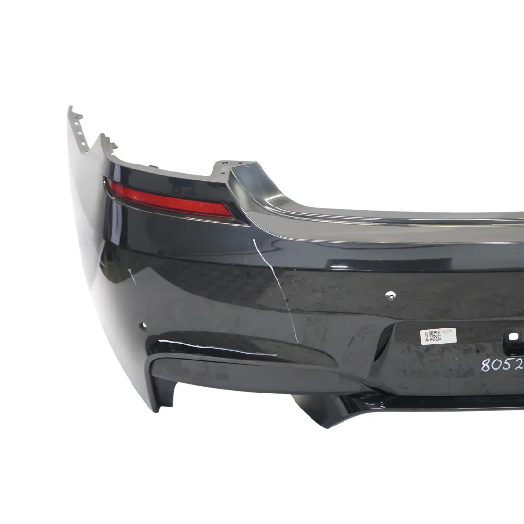 Bumper BMW F12 F13 M Sport Bumper Panel Trim PDC Black Sapphire - 475 to Rear with Part number 8052709 Rear Bumper BMW F12 F13 M Sport Bumper Panel Trim PDC Black Sapphire - 475 - SKU 8052709-BS2 - Part number 8052709