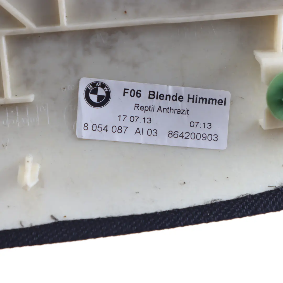 Third Brake Stop Lamp Rear Cover Trim Panel Anthrecite to BMW F06 with Part number 8054087 BMW F06 Third Brake Stop Lamp Rear Cover Trim Panel Anthrecite - SKU 8054087 - Part number 8054087