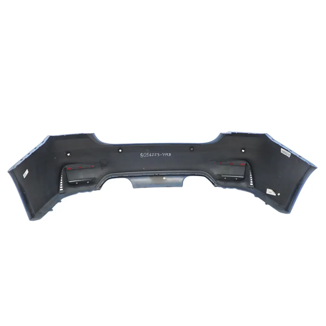 Complete Rear Bumper PDC Yas Marina Blue Metallic - B68 to BMW F82 F83 M4 with Part number 8056223 BMW F82 F83 M4 Complete Rear Bumper PDC Yas Marina Blue Metallic - B68 - SKU 8056223-YMB - Part number 8056223