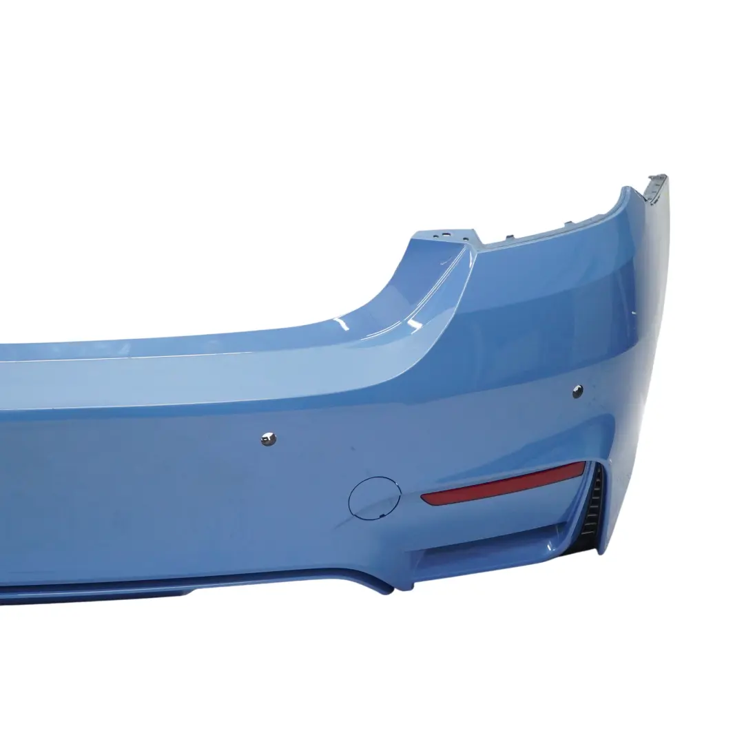 BMW F82 F83 M4 Complete Rear Bumper PDC Yas Marina Blue Metallic - B68 - SKU 8056223-YMB - Part number 8056223