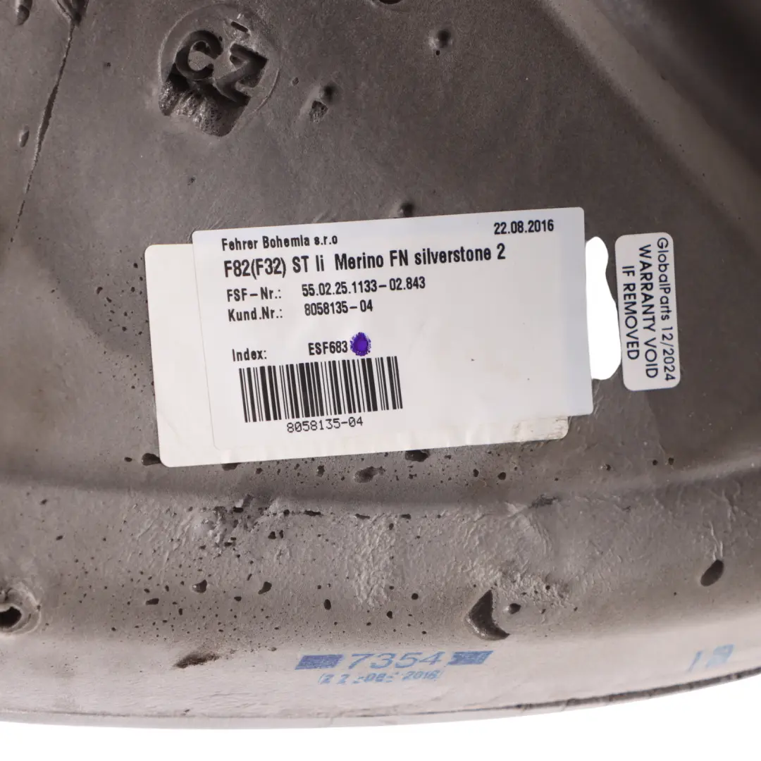 BMW F82 M4 Rear Seat Side Finisher Left N/S Leather Silverstone - SKU 8058135 - Part number 8058135