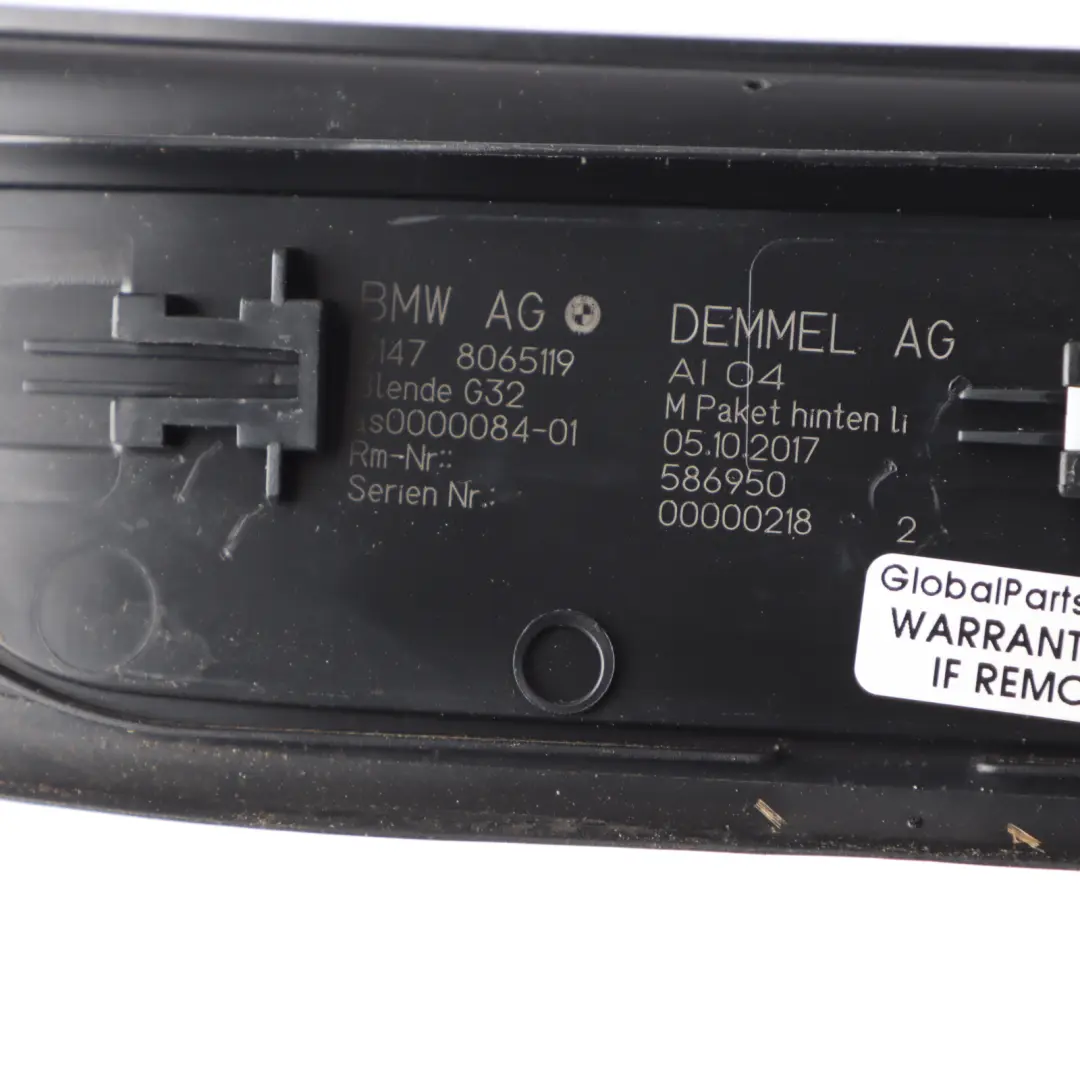 Ein Stiegs Blende Beleuchtet Hinten Links Tür für BMW G32 M Sport mit Teilenummer 8065119 BMW G32 M Sport Ein Stiegs Blende Beleuchtet Hinten Links Tür - SKU 8065119 - Teilenummer 8065119