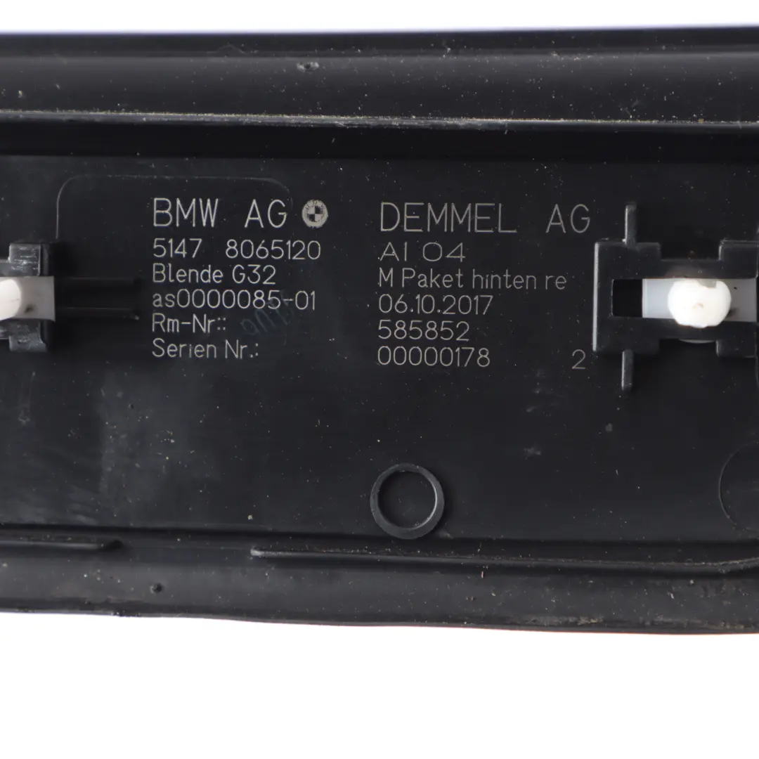 Door Entrance Cover Panel Illuminated Right O/S to BMW G32 M Sport Rear with Part number 8065120 BMW G32 M Sport Rear Door Entrance Cover Panel Illuminated Right O/S - SKU 8065120 - Part number 8065120