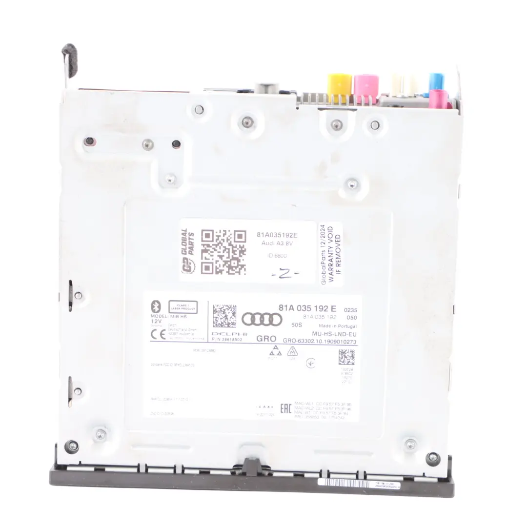 Radio CD SD SIM Player Stereo Sat Nav Head Unit Audi A3 8V - SKU 81A035192E - Part number 81A035192E
