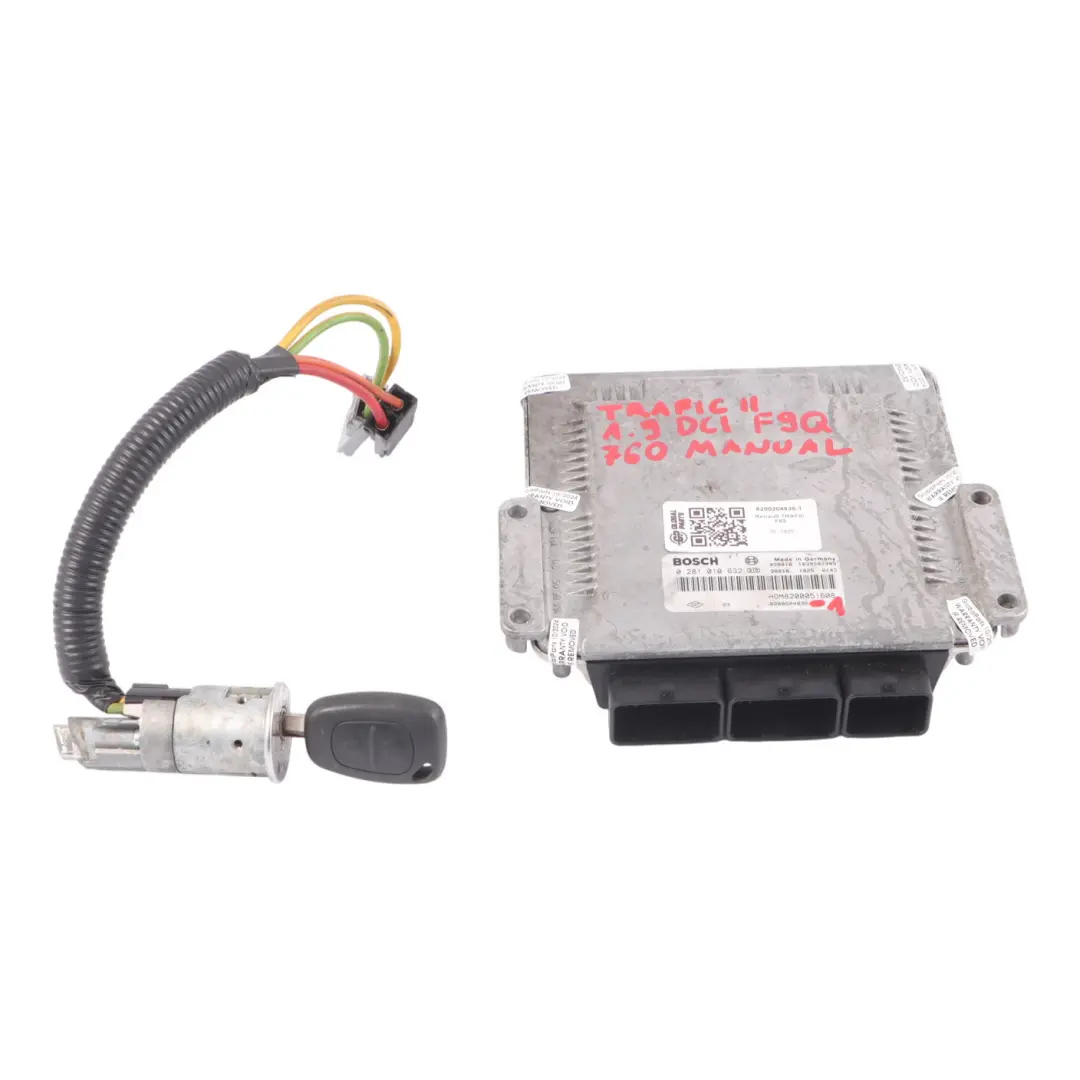 Renault Trafic II F83 1.9 DCI F9Q 760 Motor ECU Kit Key Lock Manual - SKU 8200204836-1 - Teilenummer 8200204836