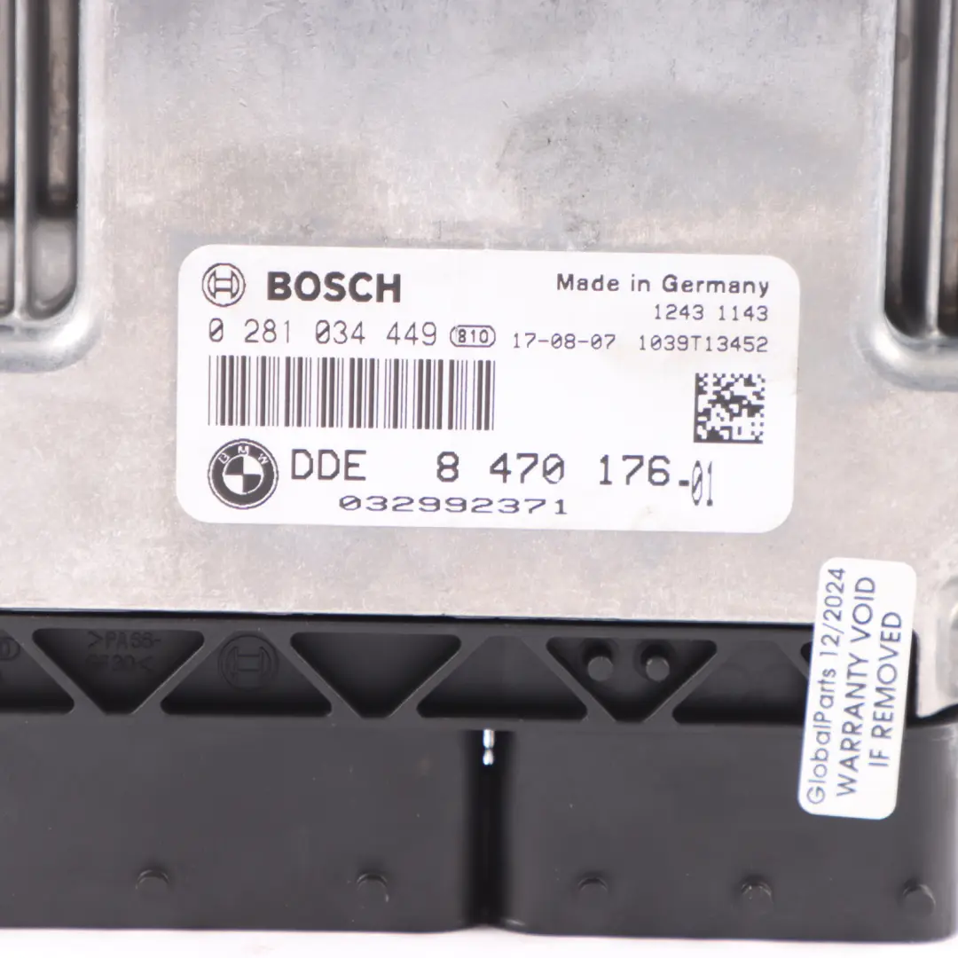 B47 Diesel Engine Control Unit ECU DDE Automatic to Mini F60 Cooper S with Part number 8470176 Mini F60 Cooper S B47 Diesel Engine Control Unit ECU DDE Automatic - SKU 8470176-3 - Part number 8470176