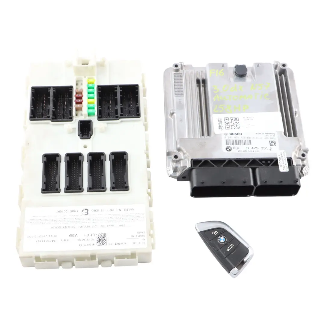 30dX N57 258HP Engine ECU Kit DDE BDC Key Automatic to BMW X5 F15 X6 F16 with Part number 8475351 BMW X5 F15 X6 F16 30dX N57 258HP Engine ECU Kit DDE BDC Key Automatic - SKU 8475351-1 - Part number 8475351