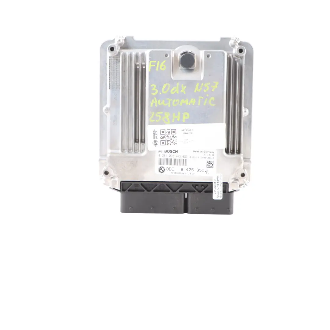 30dX N57 258HP Engine ECU Kit DDE BDC Key Automatic to BMW X5 F15 X6 F16 with Part number 8475351 BMW X5 F15 X6 F16 30dX N57 258HP Engine ECU Kit DDE BDC Key Automatic - SKU 8475351-1 - Part number 8475351