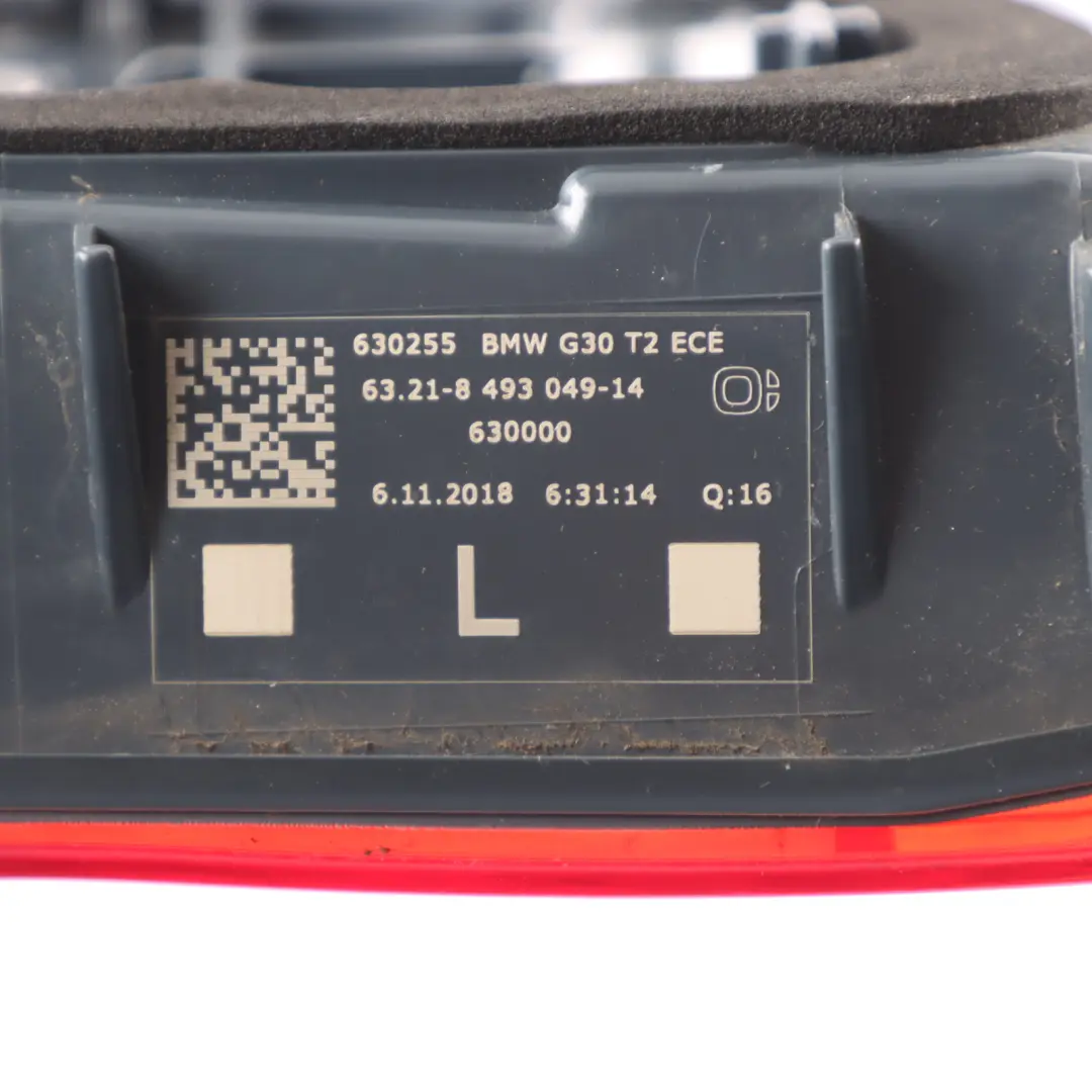 Light Trunk Tail Light Lid Left N/S Lamp to BMW G30 Rear with Part number 8493049 BMW G30 Rear Light Trunk Tail Light Lid Left N/S Lamp - SKU 8493049 - Part number 8493049