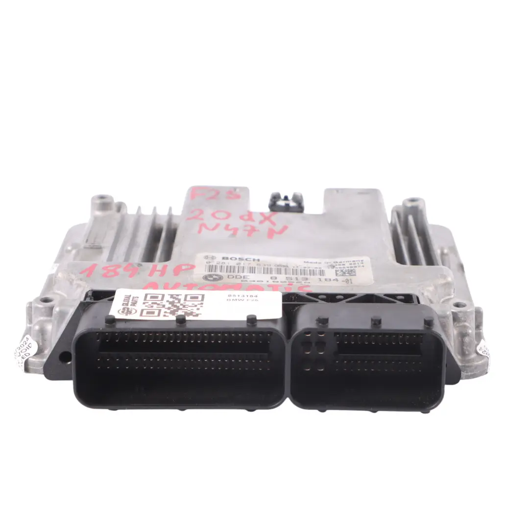 BMW X3 F25 20dX Diesel N47N 184HP Engine Module ECU DDE Automatic - SKU 8513184 - Part number 8513184