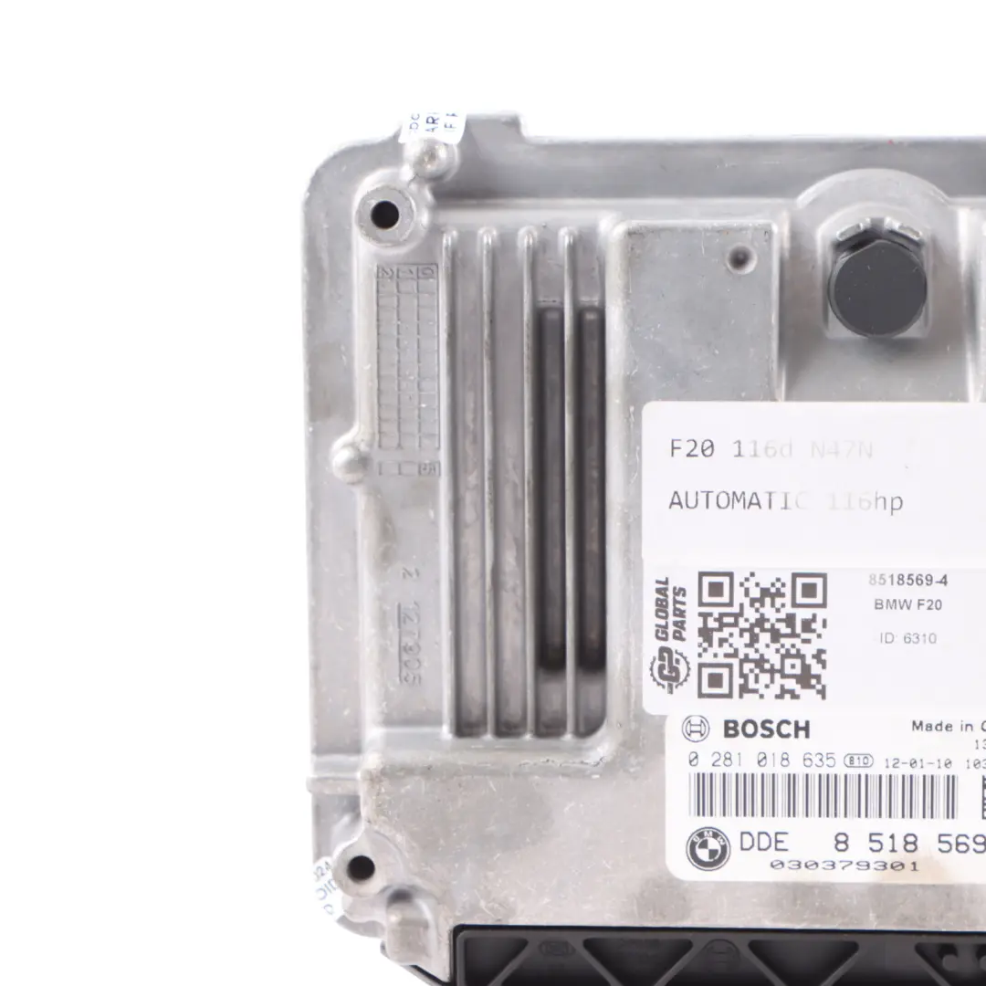 N47N 116d 316d Engine Control Unit ECU DDE Automatic to BMW F20 F21 F30 F31 with Part number 8518569 BMW F20 F21 F30 F31 N47N 116d 316d Engine Control Unit ECU DDE Automatic - SKU 8518569-4 - Part number 8518569