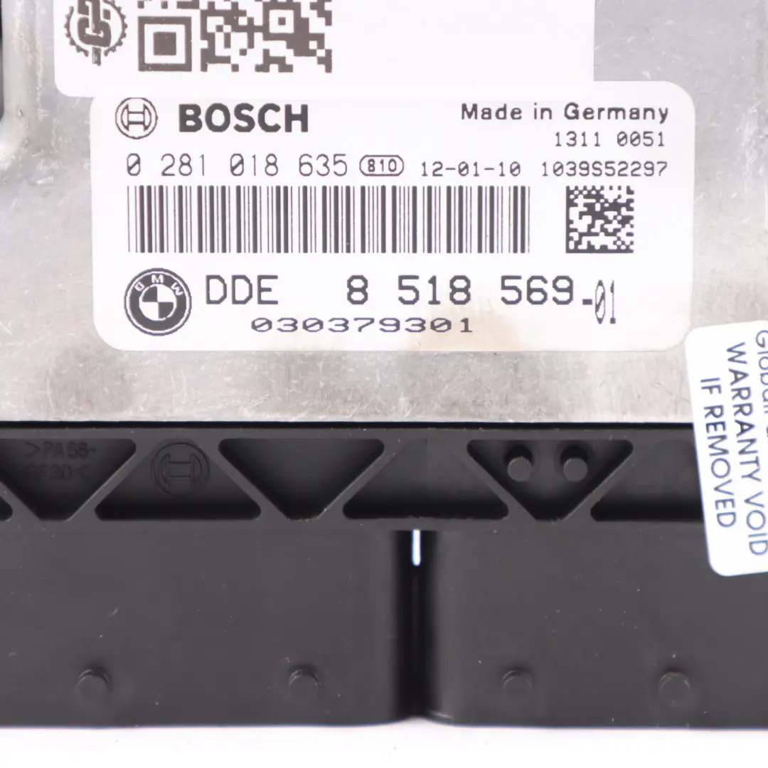 N47N 116d 316d Engine Control Unit ECU DDE Automatic to BMW F20 F21 F30 F31 with Part number 8518569 BMW F20 F21 F30 F31 N47N 116d 316d Engine Control Unit ECU DDE Automatic - SKU 8518569-4 - Part number 8518569