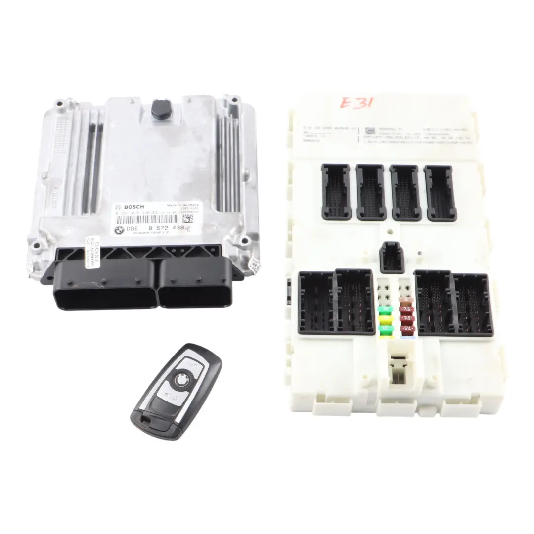 BMW F30 F31 N57N 330d 258HP Diesel Engine ECU Kit DDE FEM Key Automatic - SKU 8572439-2 - Part number 8572439