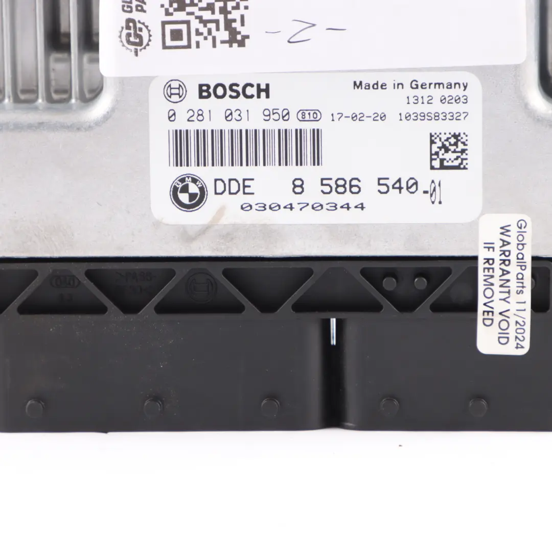 BMW X3 F25 X4 F26 30dX N57N 258HP Control Unit ECU Kit DDE CAS4 + Keys - SKU 8586540-7 - Part number 8586540