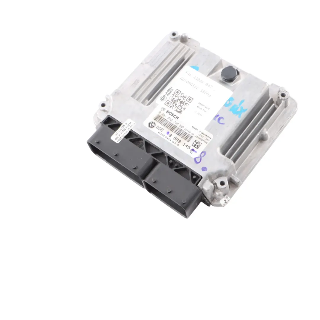 BMW F46 220dX B47 190HP Engine Control Unit Module ECU DDE Automatic - SKU 8589145-8 - Part number 8589145