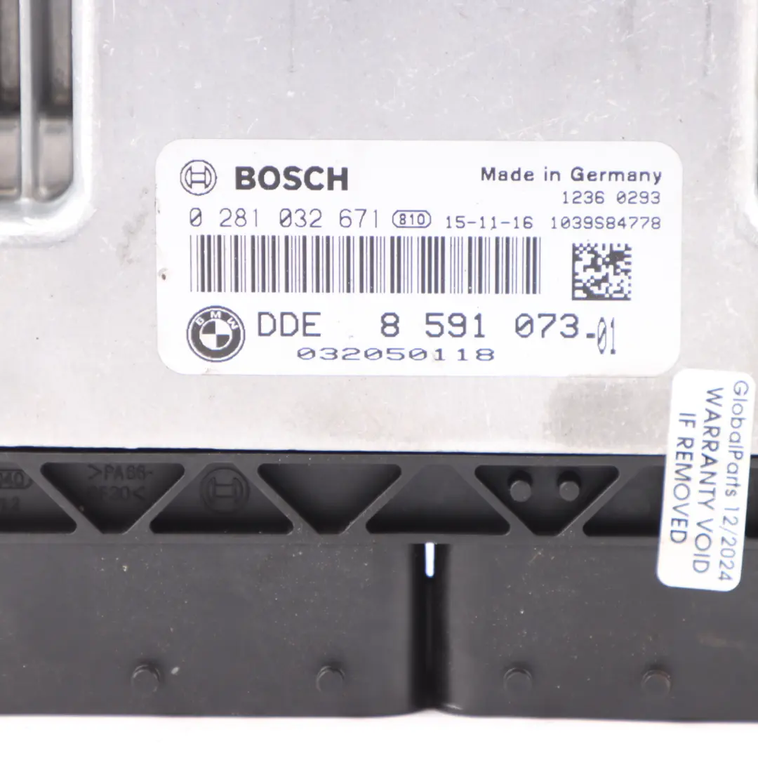 B47 Engine ECU Control Unit DDE Automatic to BMW F20 F30 LCI 118d 318d with Part number 8591073 BMW F20 F30 LCI 118d 318d B47 Engine ECU Control Unit DDE Automatic - SKU 8591073-10 - Part number 8591073