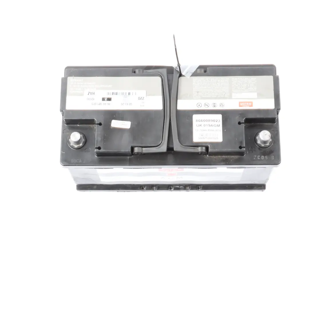 Motrio AGM Car Battery 92Ah 850A to Renault with Part number 8660089023 Renault Motrio AGM Car Battery 92Ah 850A - SKU 8660089023 - Part number 8660089023