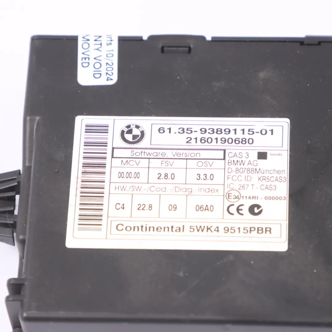 BMW Z4 E89 20i N20 184HP benzina motore ECU Kit CAS3 chiavi automatico - SKU 8661466-1 - Numero di parte 8661466