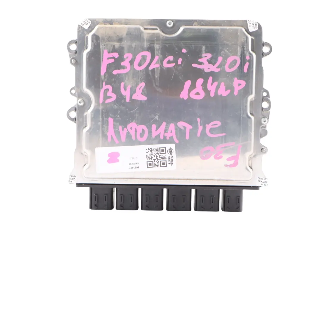 184HP Engine Control Unit ECU Automatic to BMW F30 LCI 320i B48 with Part number 8663562 BMW F30 LCI 320i B48 184HP Engine Control Unit ECU Automatic - SKU 8663562 - Part number 8663562