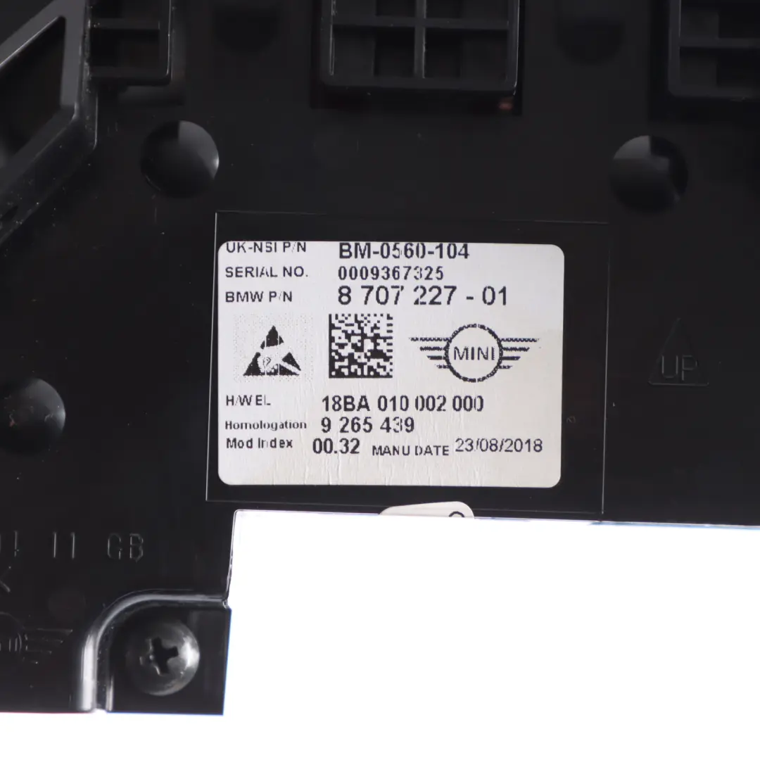 Instrument Cluster Speedo Meter Clocks Automatic to Mini F60 Diesel with Part number 8707227 Mini F60 Diesel Instrument Cluster Speedo Meter Clocks Automatic - SKU RHD-8707227 - Part number 8707227