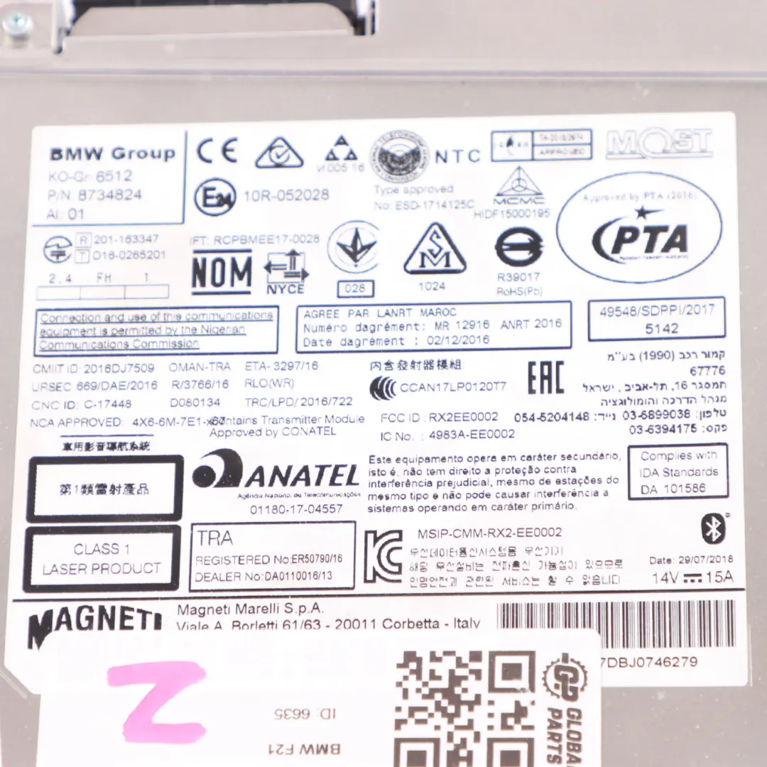 Stereo Radio BMW F21 F30 LCI G30 X1 F48 X3 G01 CD Player MP3 Head Unit to with Part number 8734824 Stereo Radio BMW F21 F30 LCI G30 X1 F48 X3 G01 CD Player MP3 Head Unit - SKU 8734824 - Part number 8734824