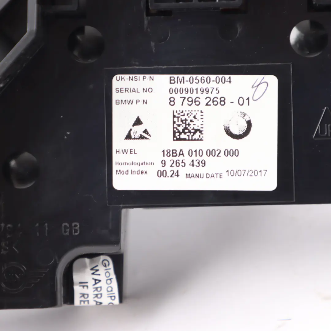 Instrument Cluster Speedo Meter Clocks Automatic to Mini F60 Diesel with Part number 8796268 Mini F60 Diesel Instrument Cluster Speedo Meter Clocks Automatic - SKU RHD-8796268 - Part number 8796268