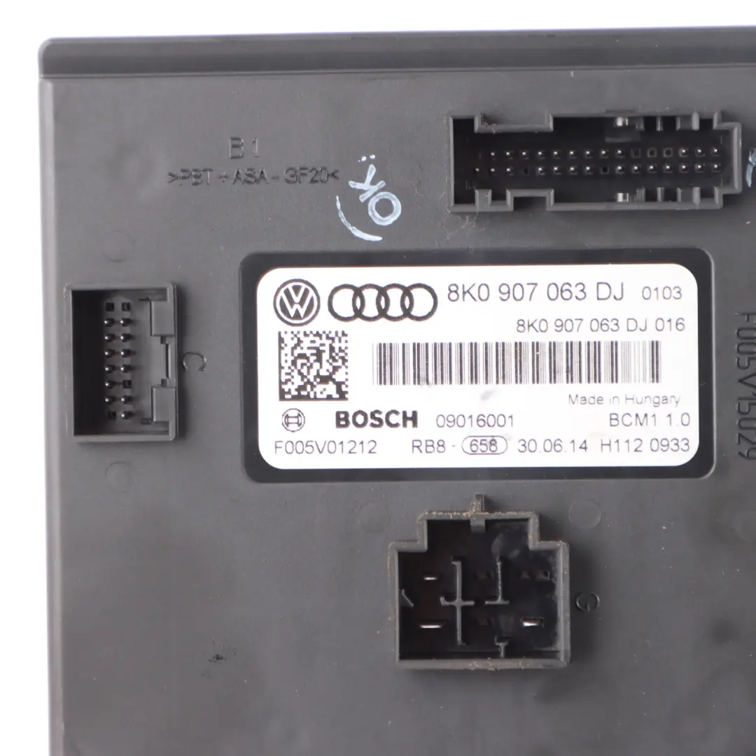 Módulo Unidad Control Carrocería ECU BCM para Audi RS4 B8 con número de pieza 8K0907063DJ Audi RS4 B8 Módulo Unidad Control Carrocería ECU BCM - SKU 8K0907063DJ - Número de pieza 8K0907063DJ